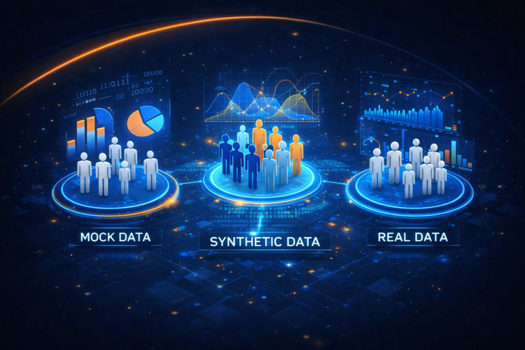 Mock vs Synthetic vs Real Data: What Your Simulation Is Really Based On