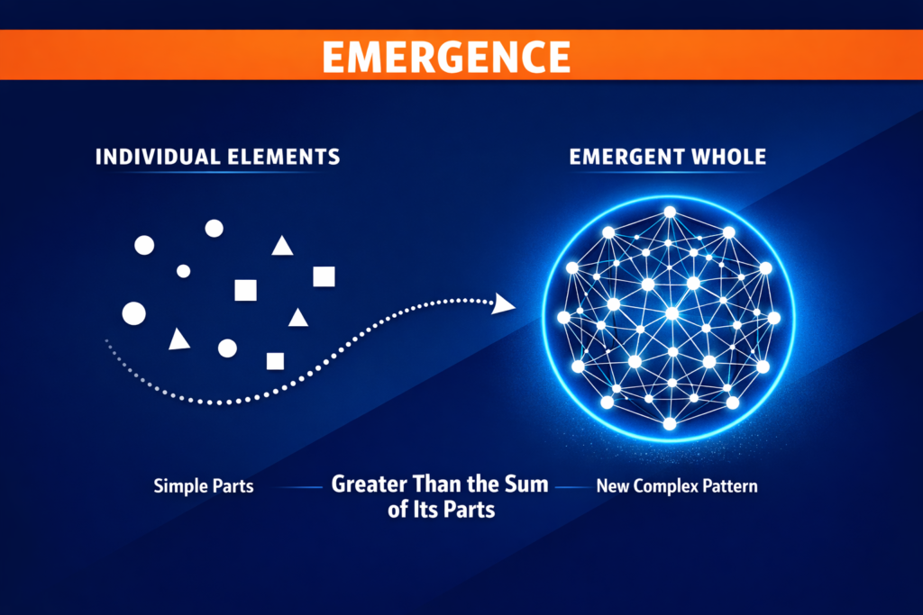 Most systems don’t follow simple cause-effect logic. Learn how emergence shapes real-world outcomes and how system behavior simulation makes it visible and understandable.