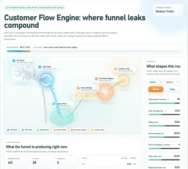 Customer Flow Simulation – Visualizing Customer Journeys